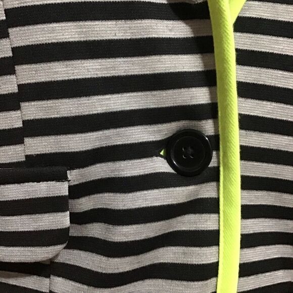 Olsenboye Black Gray Striped Blazer M - Picture 2 of 7